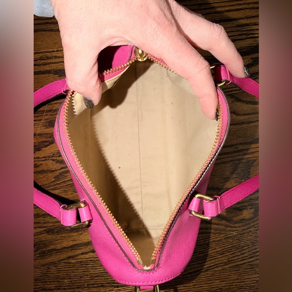 Coach Saffiano hot pink Fuchsia Leather mini Satchel - Picture 5 of 6